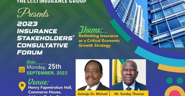 LCCI 2023 lnsurance Stakeholders’ Consultative Forum Holds Sept 25.