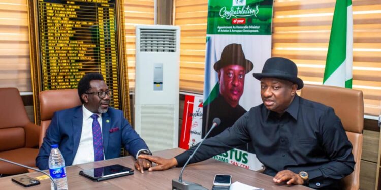 Omosehin Pays Courtsey Visit To Aviation Minister