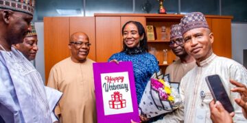 One Year ln Office: PenCom Staff Celebrates Oloworaran, DG.