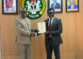 Photo News : Recapitalised. NAICOM Issues Guinea Insurance With New Licence Post Recapitalisation.